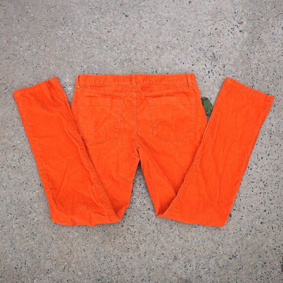J.Crew Corduroy Jeans Size 31R Orange City Fit Straight Leg Fall Winter Pants - Picture 11 of 12